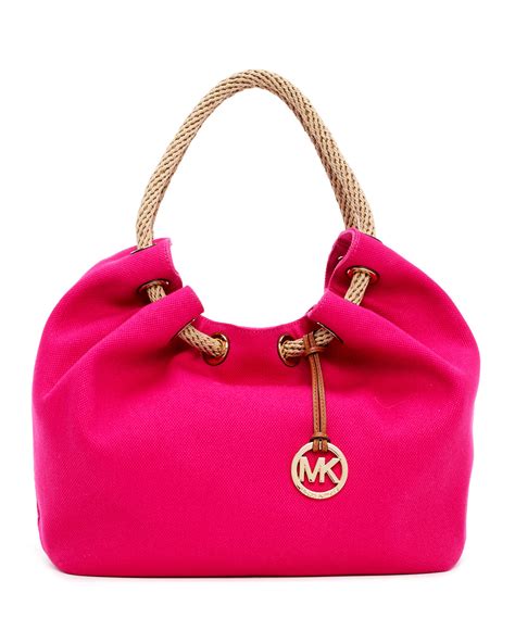 michael kors signature tote handbags|Michael Kors large canvas tote.